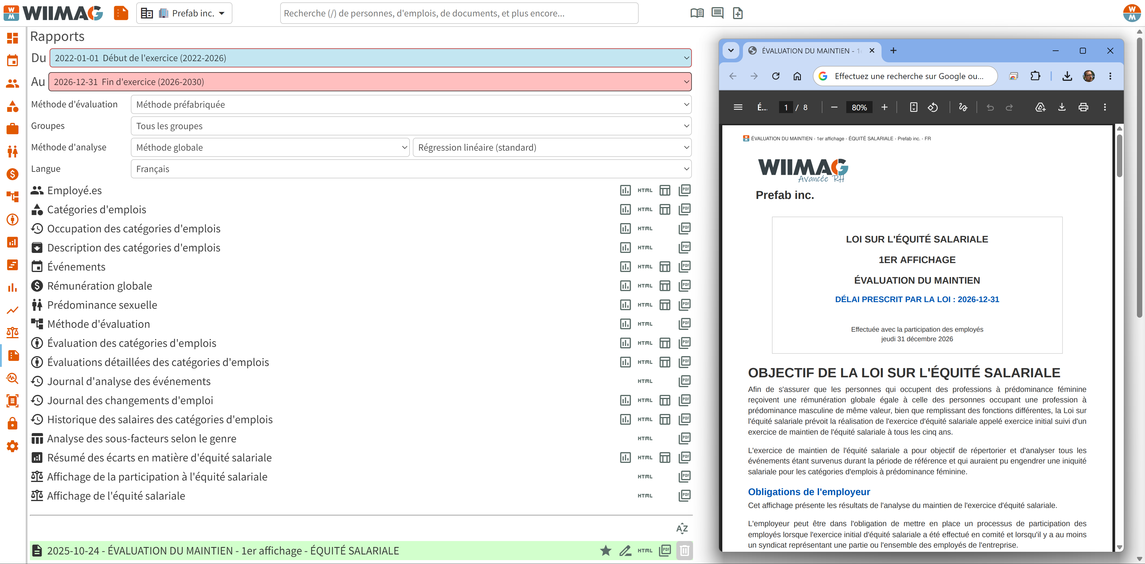 Rapports Wiimag RH